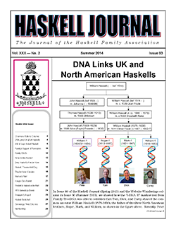 Cover of Issue 93 of the Haskell Journal - DNA Links UK and North American Haskells